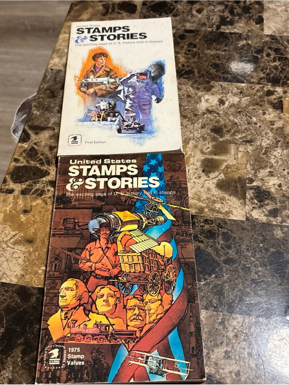 Stamps & Stories Collector Booklet - Brown/White Covers